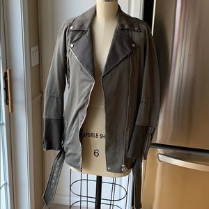 Mixed media all saints moto jacket